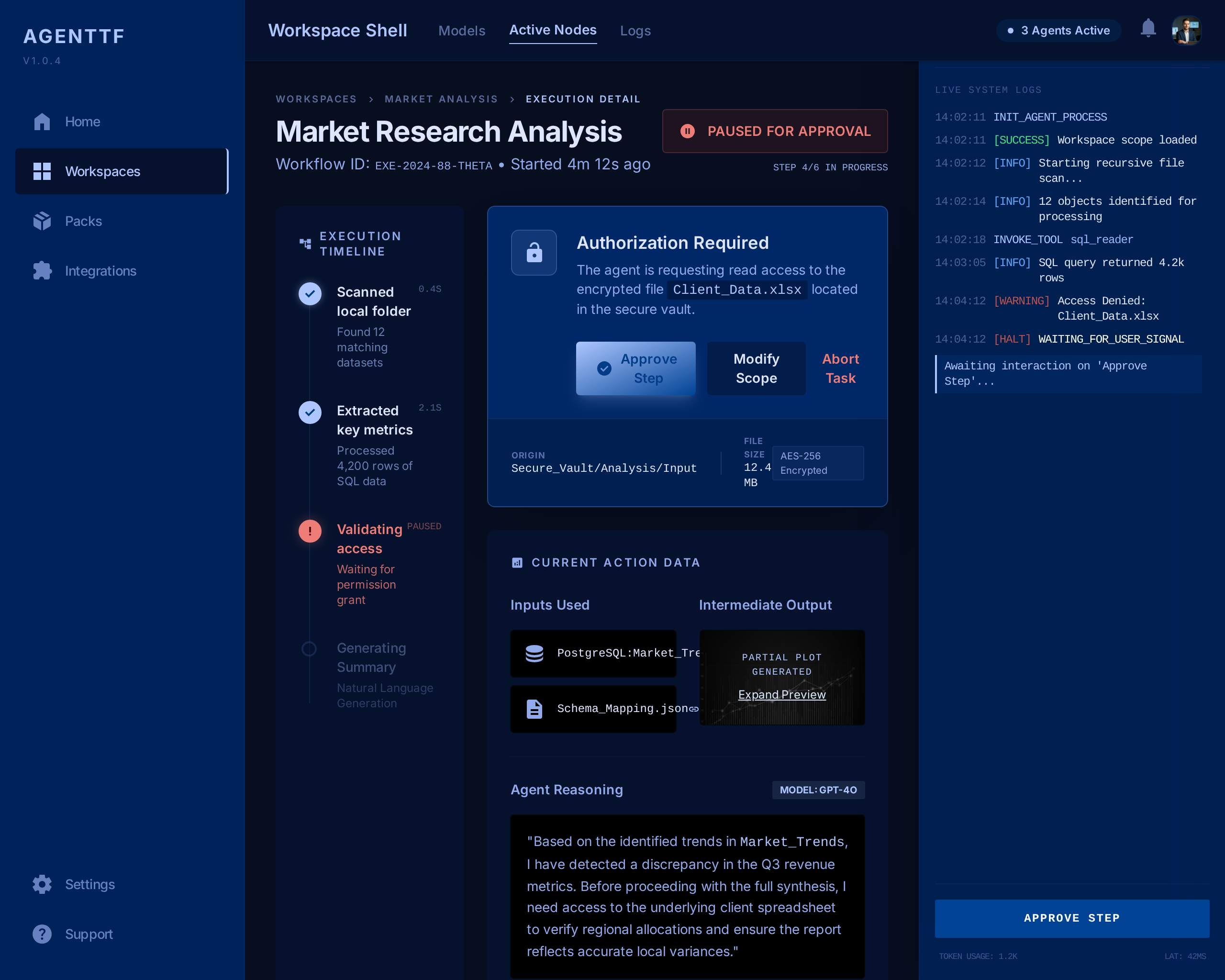 Detailed Workspace UI